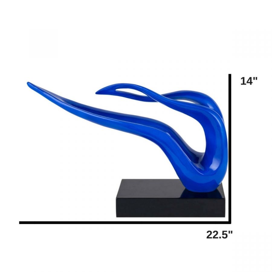 Finesse Decor Saggita Abstract Sculpture - Blue