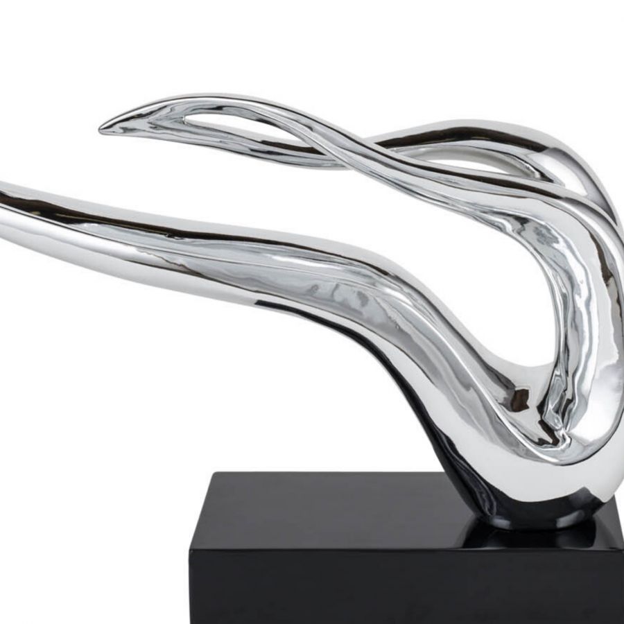 Finesse Decor Saggita Abstract Sculpture - Chrome