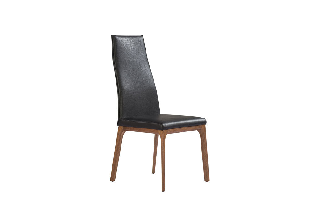 Ricky Dining Chair Walnut/Black - Set of 2 by Whiteline