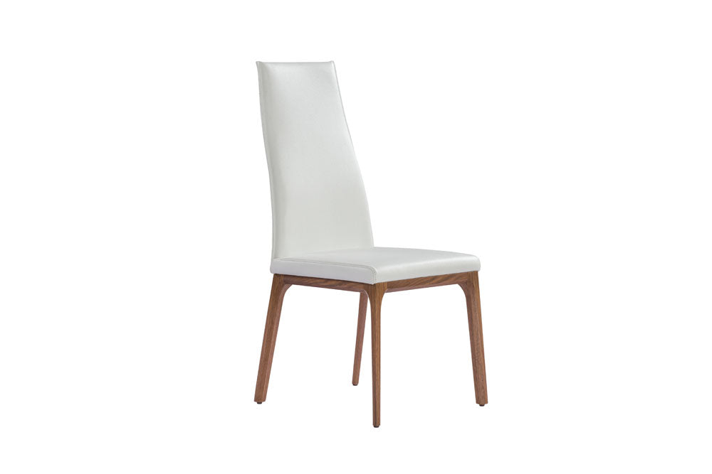Ricky Dining Chair Walnut/White - Set of 2 by Whiteline