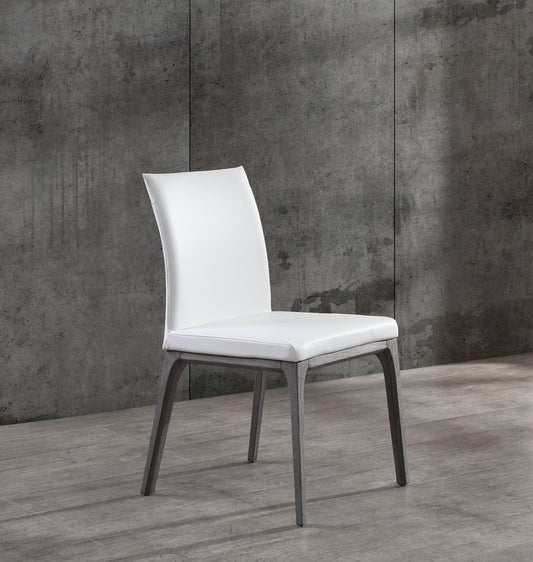 Stella Dining Chair Grey Oak/White - Set of 2 by Whiteline