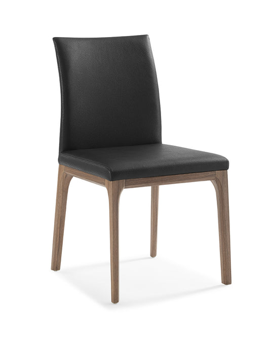 Stella Dining Chair Walnut/Black - Set of 2 by Whiteline
