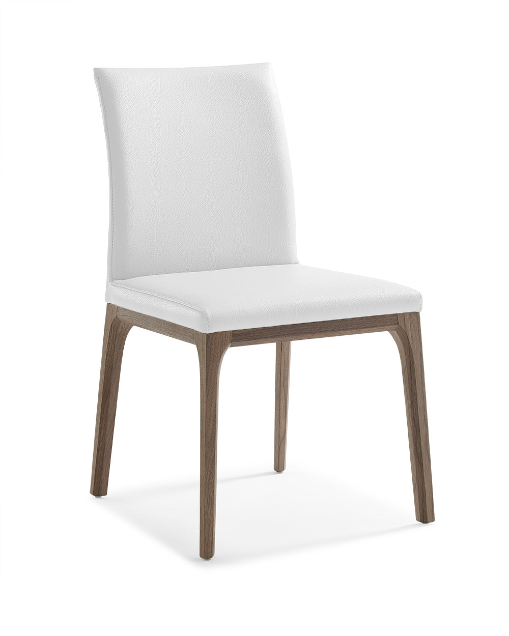 Stella Dining Chair Walnut/White - Set of 2 by Whiteline