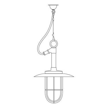 Ships Well Glass Pendant with Visor of Original BTC