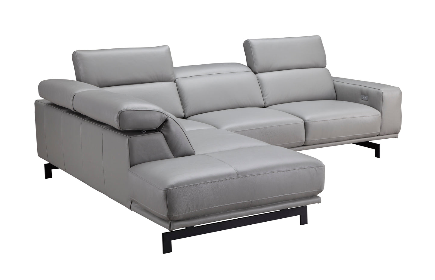 Davenport Light Grey Sectional Sofa LHF by JM