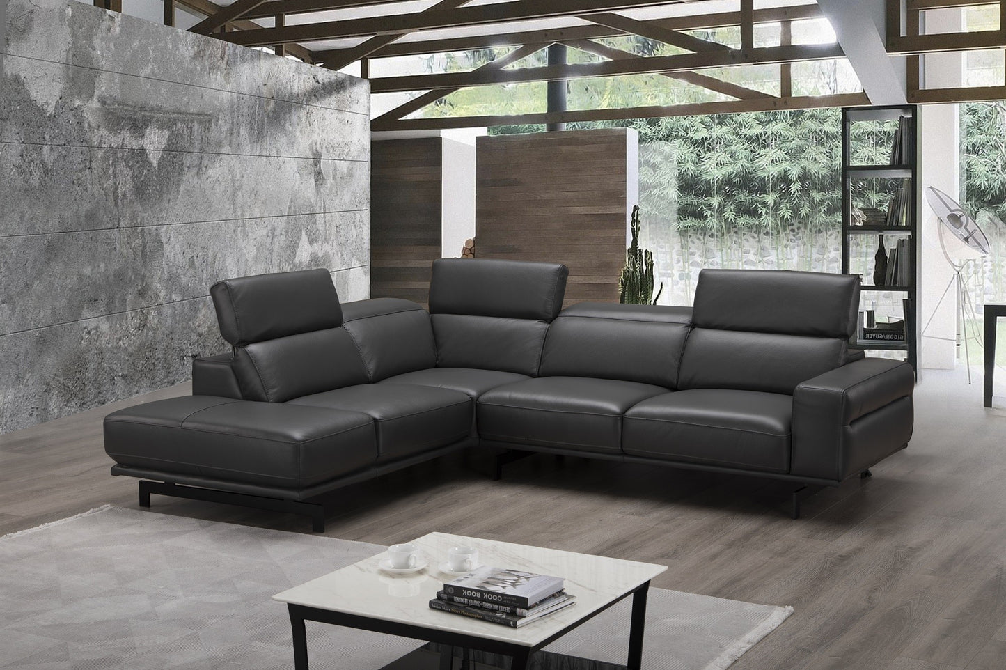 Davenport Slate Grey Sectional Sofa LHF by JM