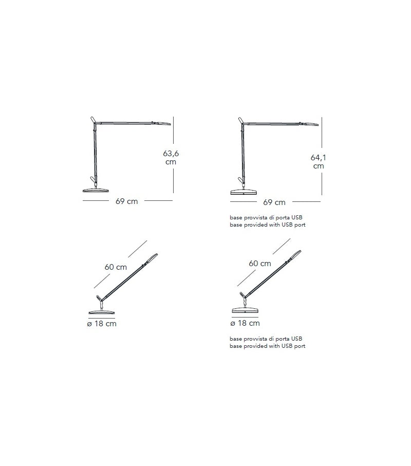 FontanaArte Demi Volee Table Lamp Medium