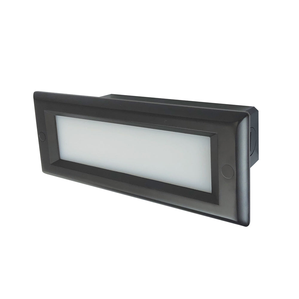 Nora Lighting Dimmable 120V Brick LED Step Light with Lensed Face Plate