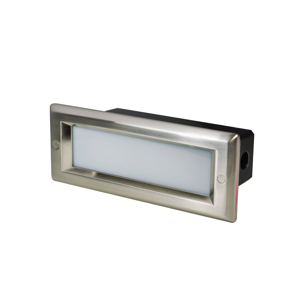 Nora Lighting Dimmable 120V Brick LED Step Light with Lensed Face Plate