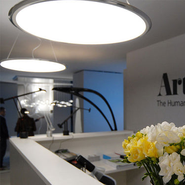 Artemide Discovery Pendant in Modern Living Room 