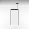 Artemide Discovery Space LED panel light, designed by Ernesto Gismondi, 30"x58", modern home and office lighting, Black