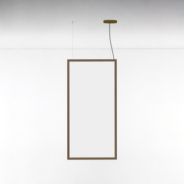 Large rectangular LED panel light by Artemide, 30"x58", Discovery Space design, perfect for modern interiors