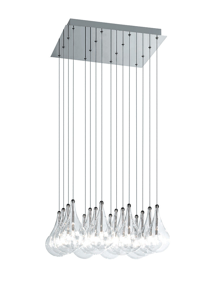 Drop LED 16-Light Pendant Square by Alma Light