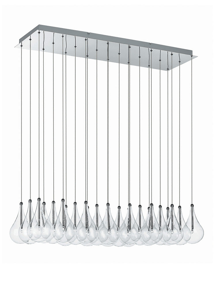 Drop LED 24-Light Pendant Rectangular by Alma Light