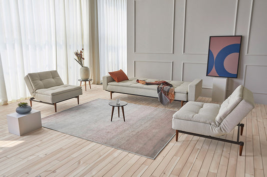 Innovation Dublexo Sofa Bed with Arms and Dark Wood Legs