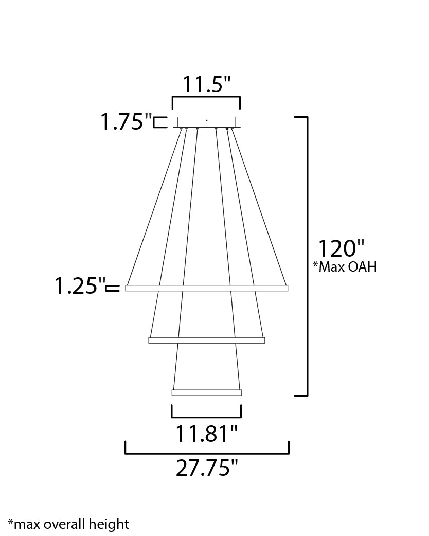 ET2 Quad 3-Tier LED Pendant