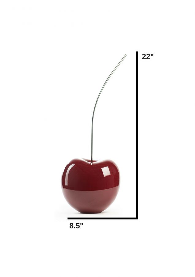 Finesse Decor Medium Red Wine Cherry Sculpture 22" Tall