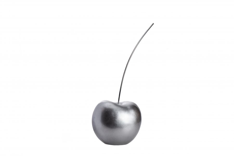 Finesse Decor Solid Color Cherry Sculpture - Medium Silver
