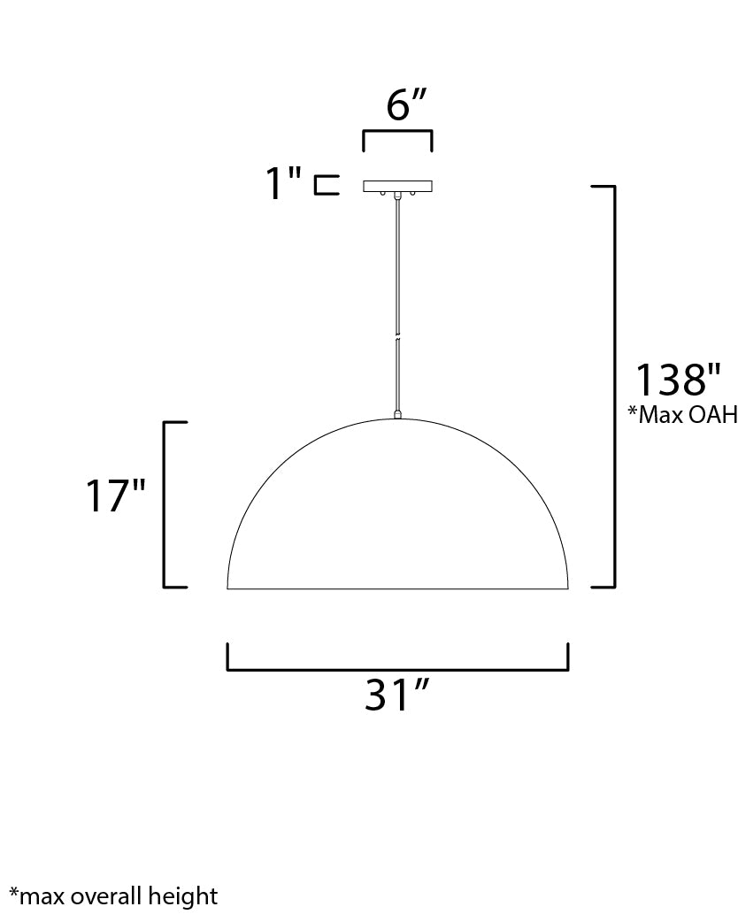 ET2 Hemisphere 31" LED Pendant