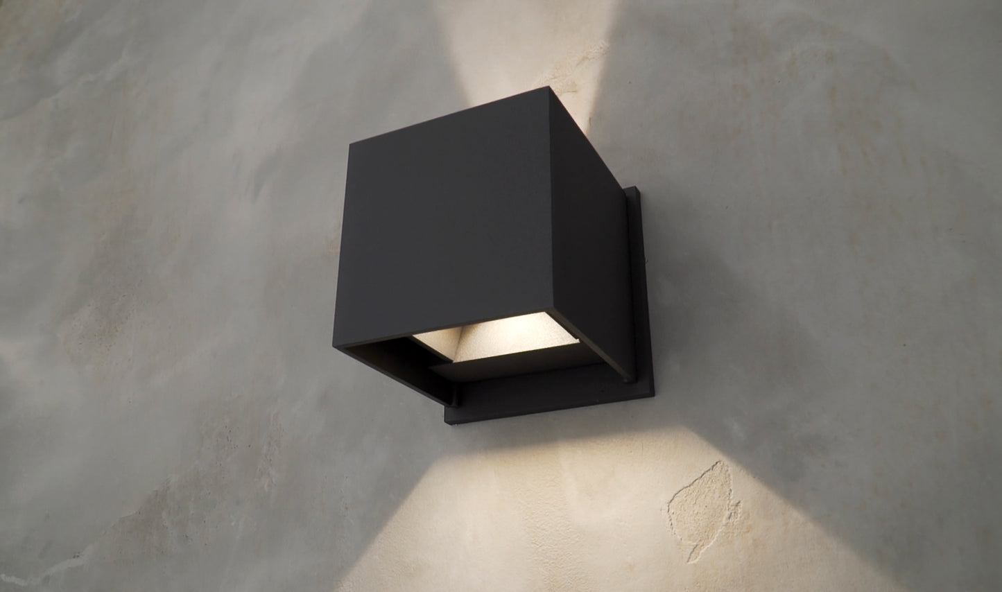 ET2 Alumilux: Cube LED Outdoor Wall Sconce