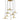  Eaves pendant light optic, glare-free LED illumination, 8 light modern chandelier, brass finish.
