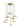 Eaves pendant light optic, glare-free LED illumination, 8 light modern chandelier, brass finish.