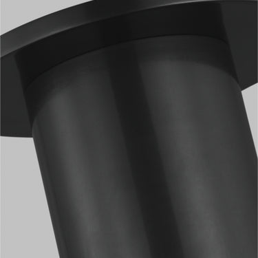 Kelly Wearstler designed Ebell flush mount in dark bronze that will patina