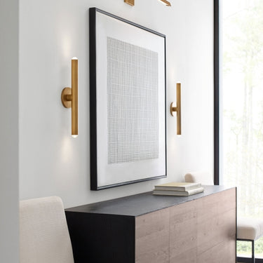 Natural Brass Ebell Medium Sconce with Domed Crystal Shade