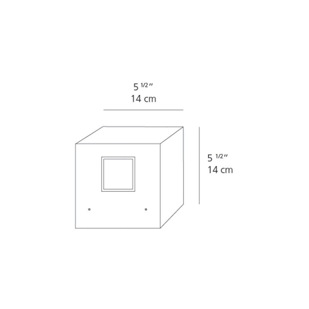 Artemide Effetto 14 Square 1 Narrow Led Wall Light