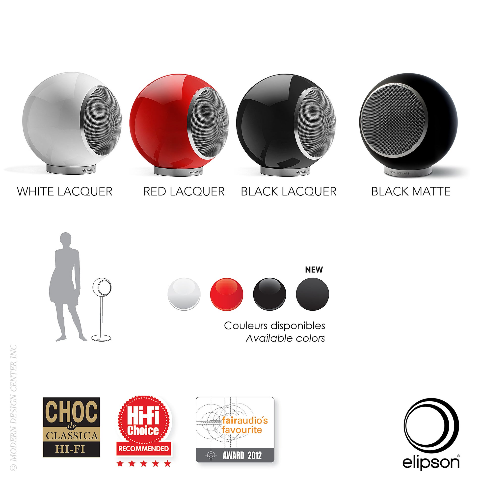 Elipson Planet L 2.0 Speaker Black 2-pc | Elipson | LoftModern