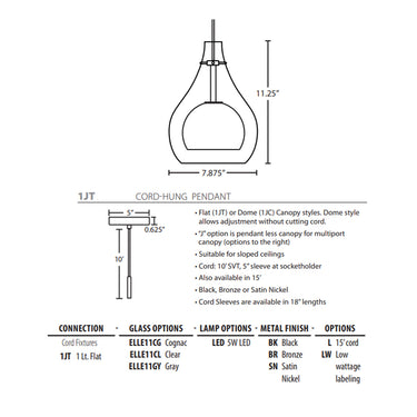 Besa Lighting Elle 11 Pendant Light