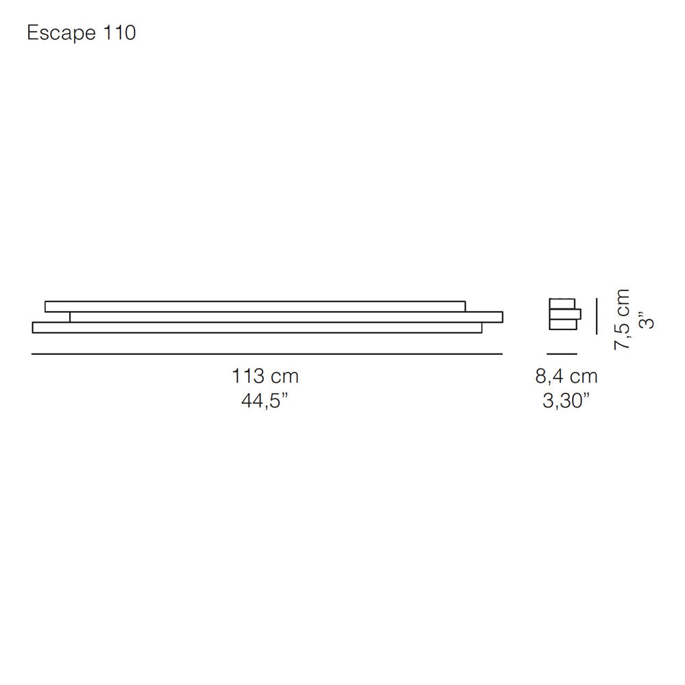 Escape 110 LED Wall Light by Karboxx