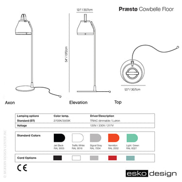 Cowbelle Floor Lamp by Esko Design | Esko Design | LoftModern