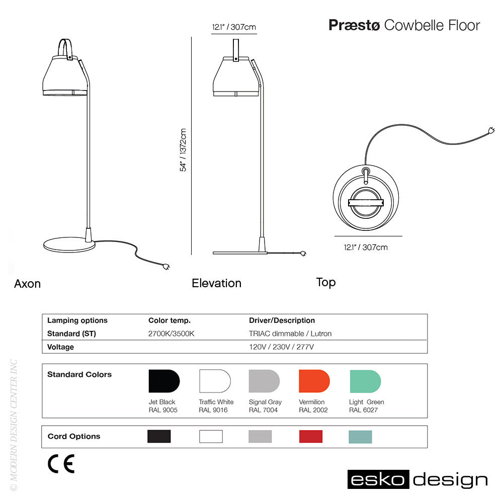 Cowbelle Floor Lamp by Esko Design | Esko Design | LoftModern
