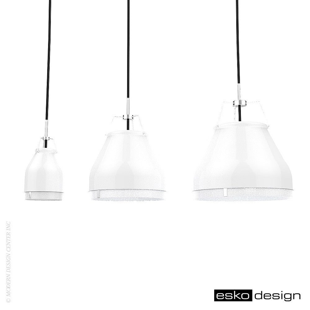 Cowbelle Pendant Traffic White by Esko Design | Esko Design | LoftModern