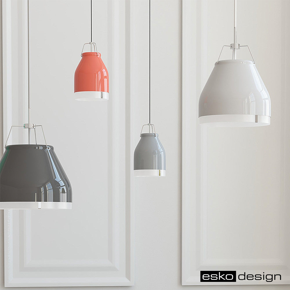 Cowbelle Pendant Traffic White by Esko Design | Esko Design | LoftModern