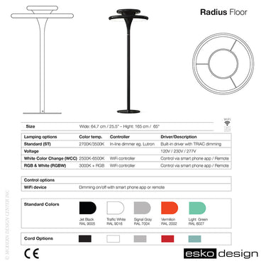 Radius Floor Lamp by Esko Design | Esko Design | LoftModern