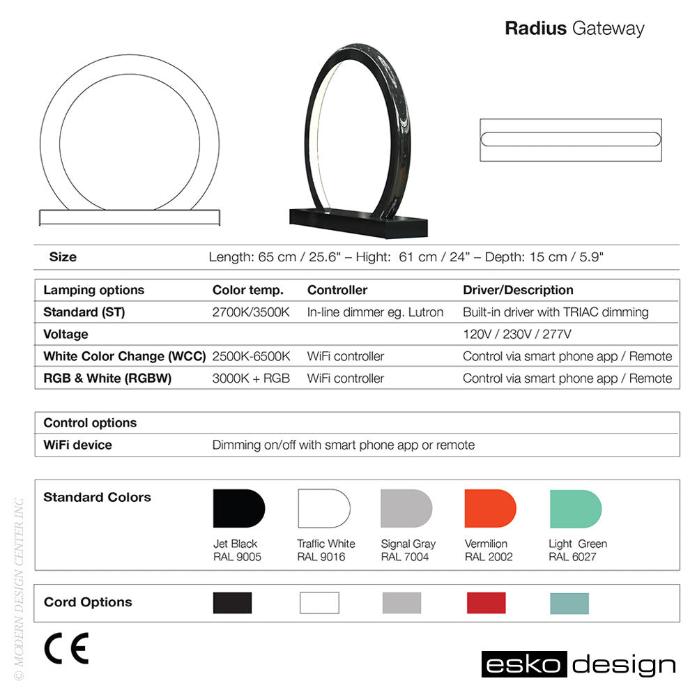 Radius Gateway Desk Lamp by Esko Design | Esko Design | LoftModern
