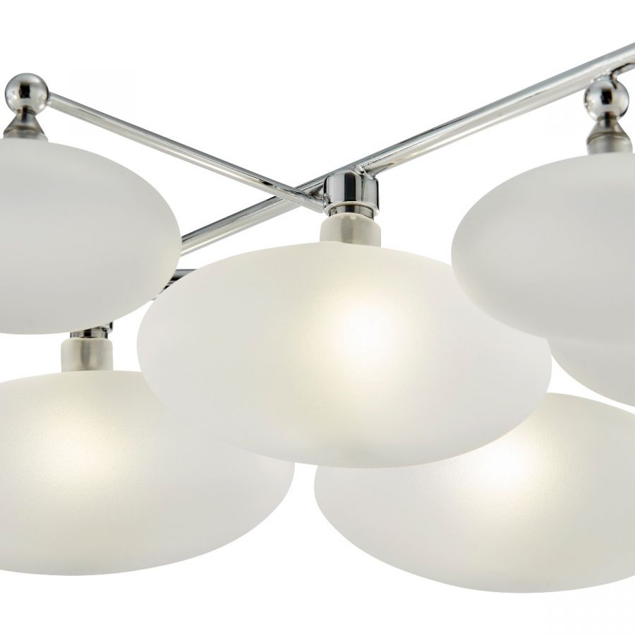 Finesse Decor Blanc Petite Oeuf Flush Lamp - 8 Light