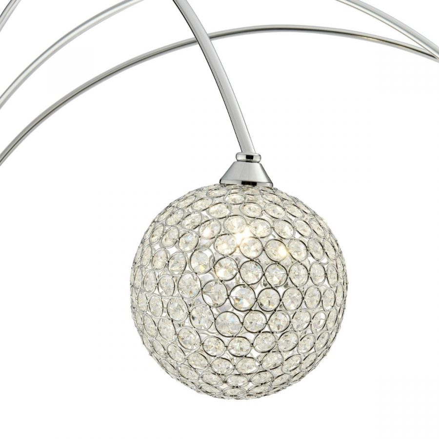 Finesse Decor Horizontal Crystal Spheres Floor Lamp - 5 Light