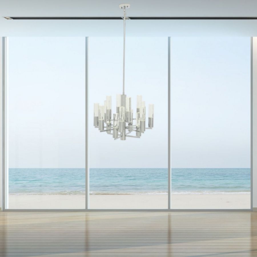 Finesse Decor Crystal Cylinders Chandelier 16 Lights - Dimmable