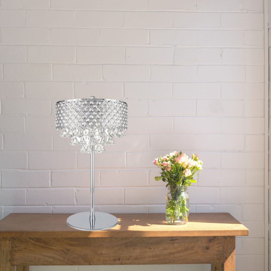 Finesse Decor Grand Chrome Table Lamp - 6 Light