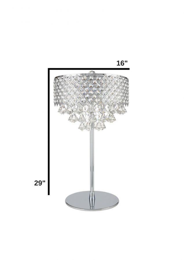 Finesse Decor Grand Chrome Table Lamp - 6 Light