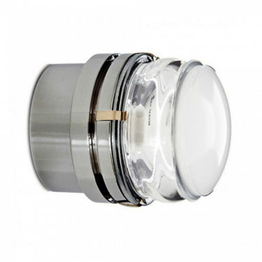 Outdoor wall light Fresnel lamp with sleek white aluminum design