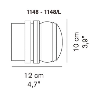 Contemporary Fresnel outdoor wall lamp with minimalist design