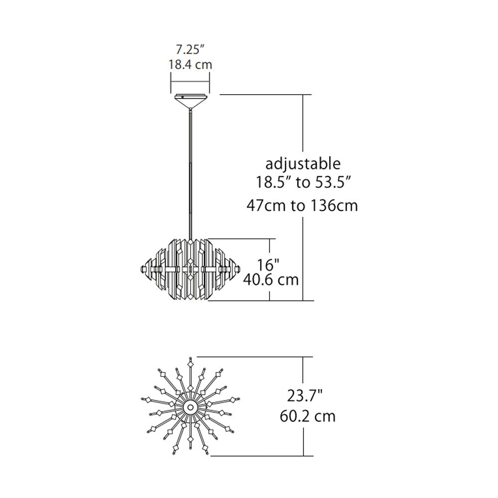 BlackJack Lighting Facets Chandelier