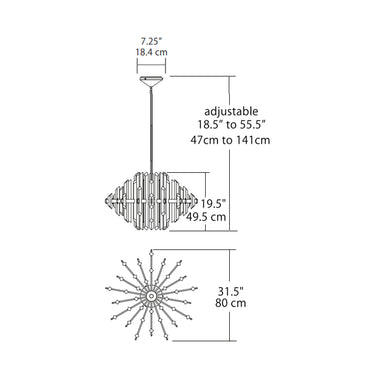 BlackJack Lighting Facets Chandelier