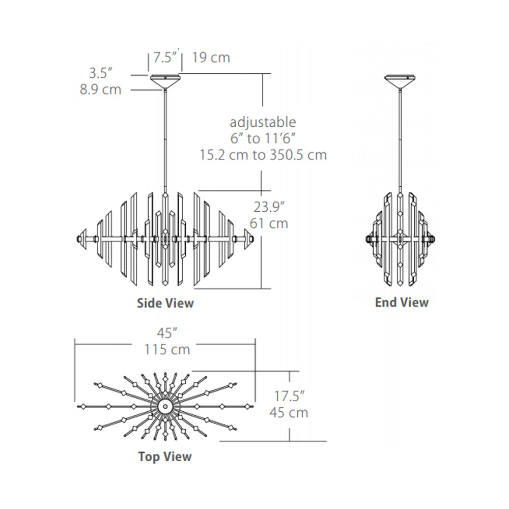 BlackJack Lighting Facets Chandelier