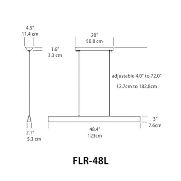 BlackJack Lighting Flair 48" Linear Pendant Light