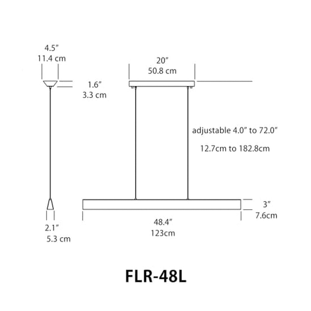 BlackJack Lighting Flair Linear Pendant Light